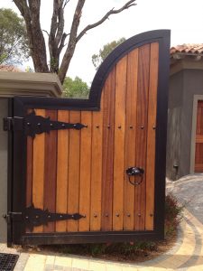 Wood and Steel Combination Gate
